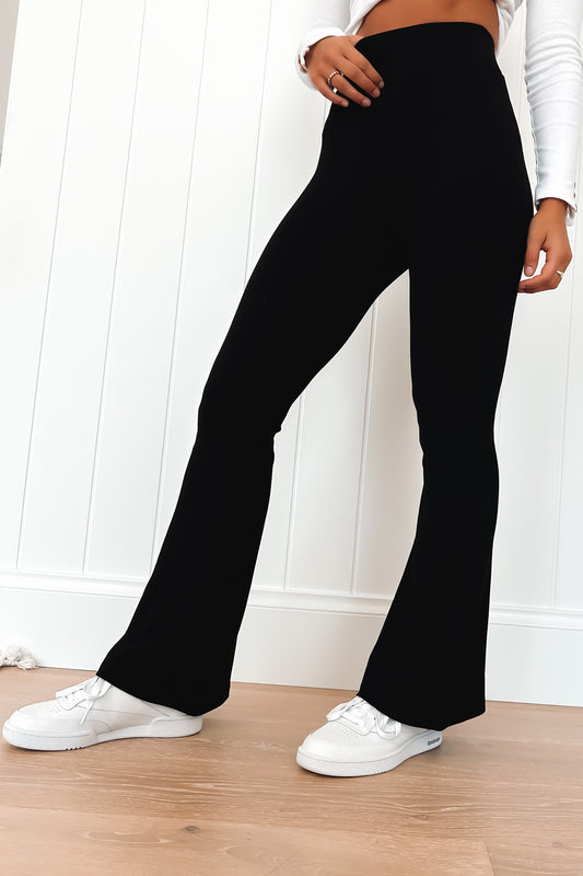 AAE Rib Flare Pant Black - Jean Jail