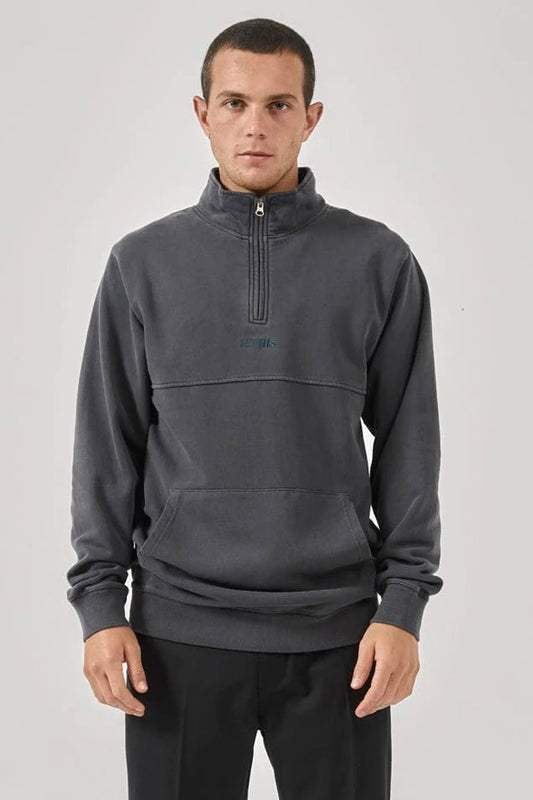 In A State Of Relaxation Quarter Zip Polar Fleece - Grey Marle