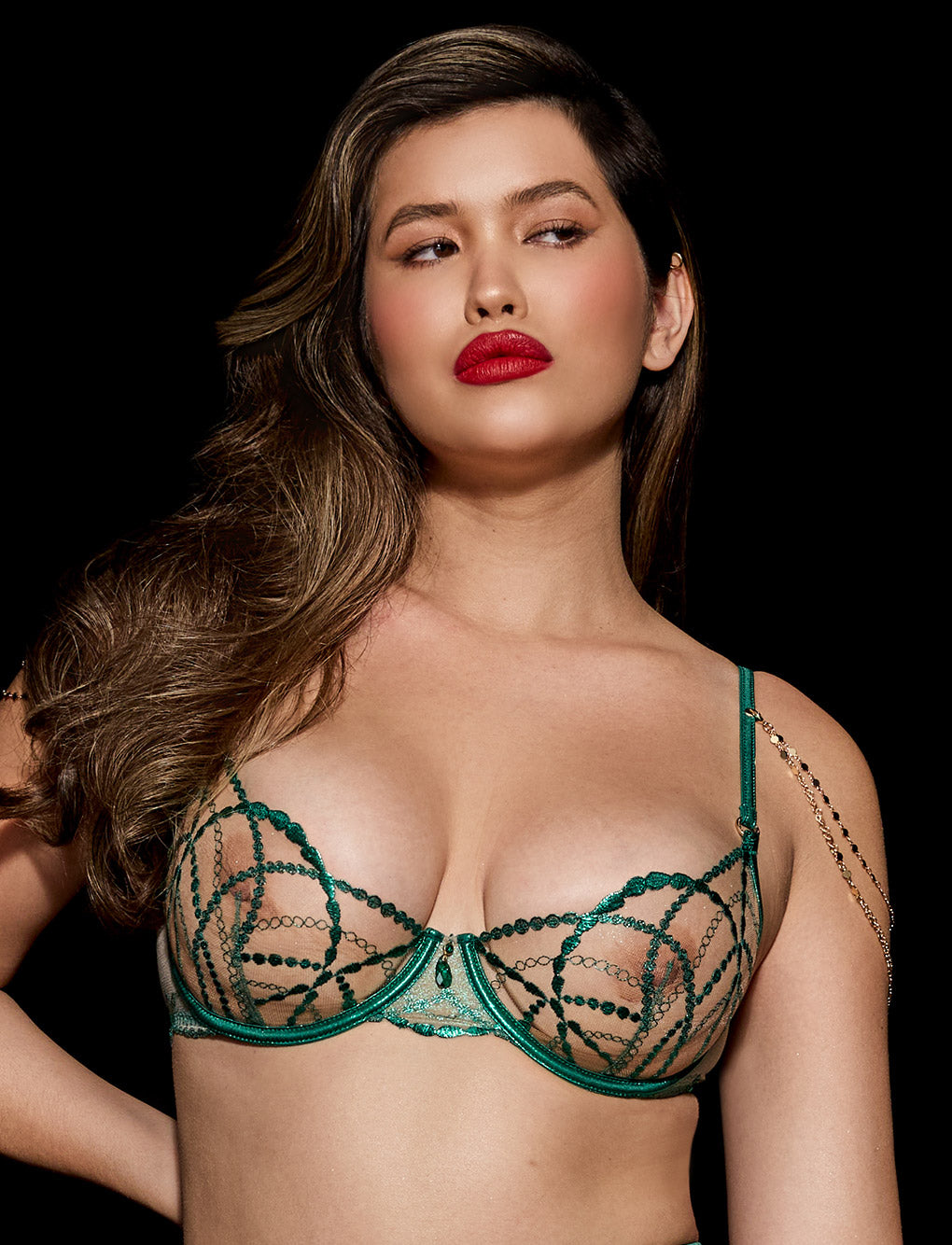 Goldy Emerald Bra