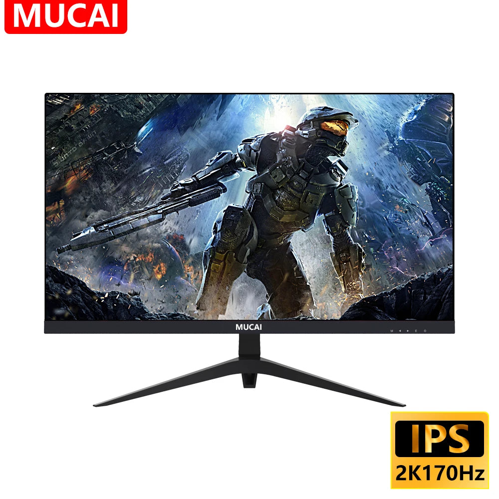 MUCAI 27 Inch Monitor 2K 144Hz IPS PC Lcd Display QHD 170Hz Desktop Gaming Gamer Computer Screen Flat Panel HDMI-compatible/DP