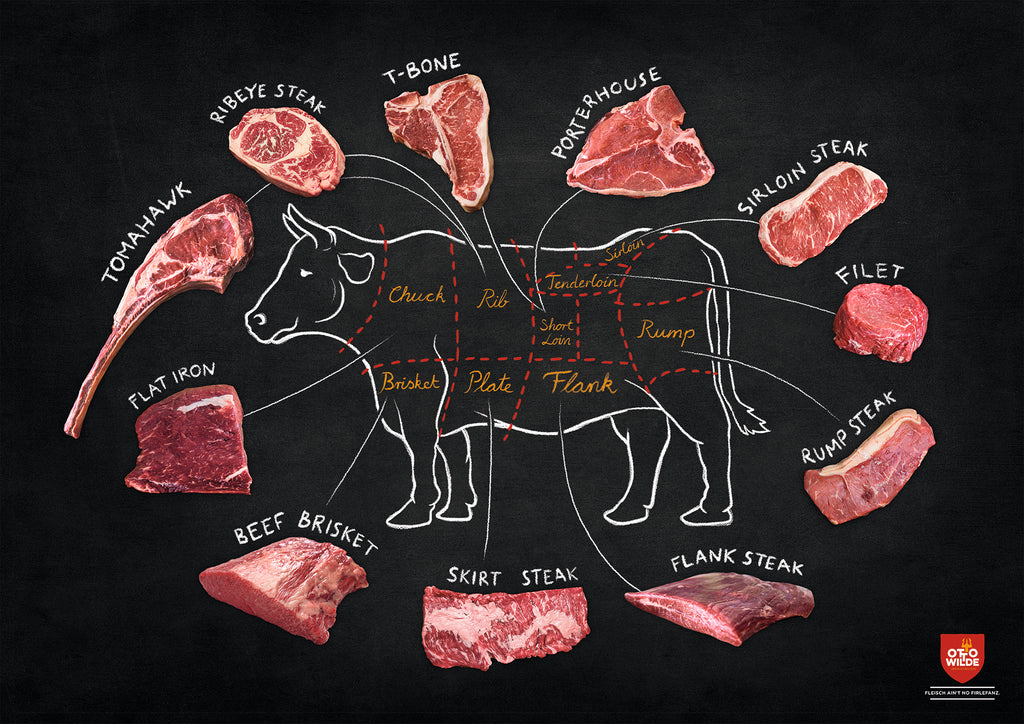 Graphic beef cuts