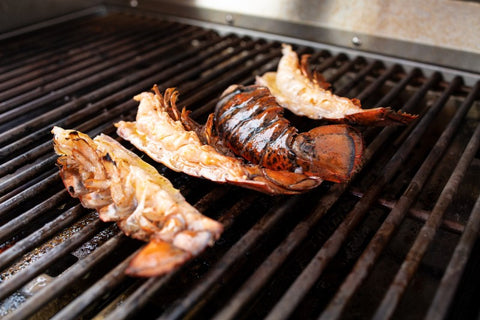 grilling lobster tails on The Otto Grill