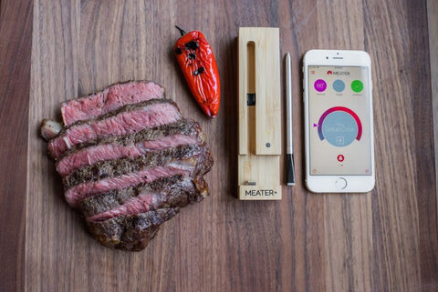 Meat, paprika, thermometer, app