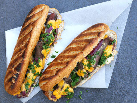 Grilled Philly Cheesesteak Sandwich