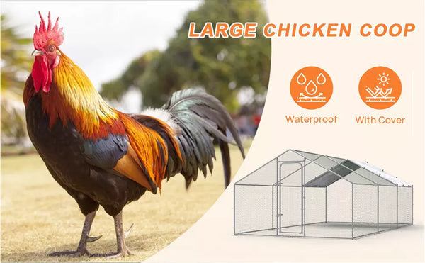 LEMBERI Metal Large Chicken Coop