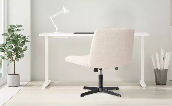 PUKAMI Armless Office Desk Chair No Wheels