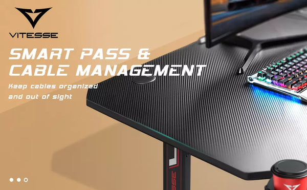 Vitesse T-Shaped Esport PC Gaming Desk