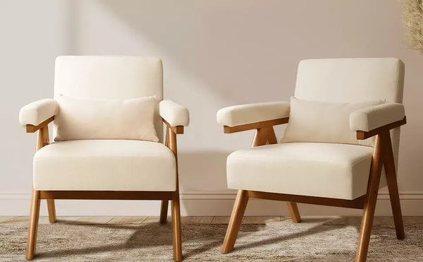 Vitesse Mid Century Modern Accent Chair with Padded Armrests