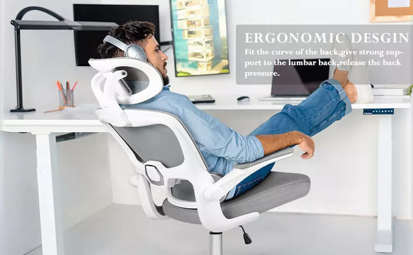 OFIKA Ergonomic Office Chair, High Back Mesh Desk Chair with Adjustable Headrest