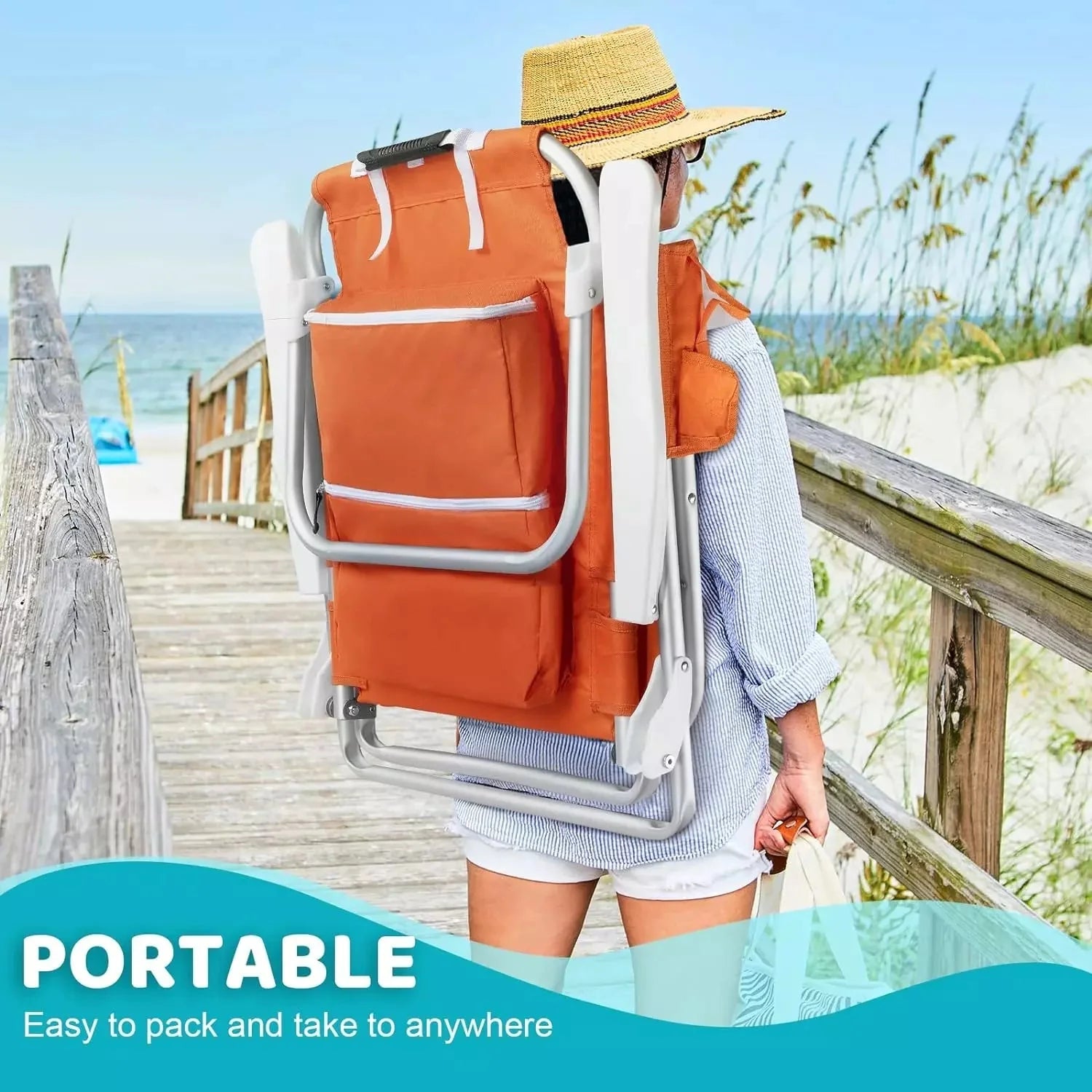 VITESSE Backpack Beach Chairs for Adults,Camping Chairs - Image 45
