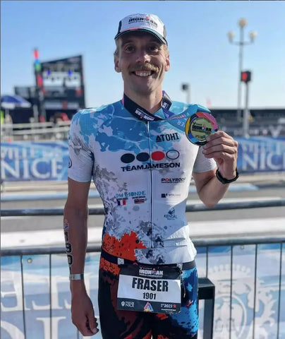 Fraser Bags medal at Ironman World Champs