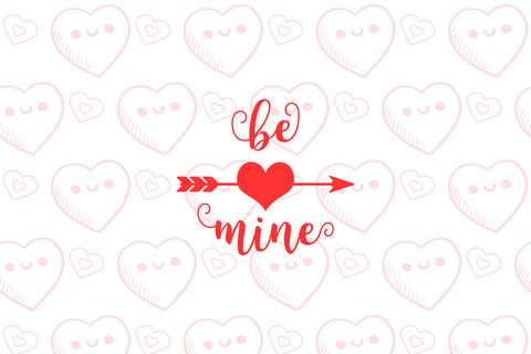 Custom Valentine's Day flag with the text be mine and a heart