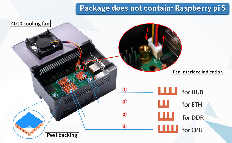 52Pi Aluminum Case Black Brick Enclosure With Cooling Fan Heatsink for Raspberry  Pi 5 – Oz Robotics