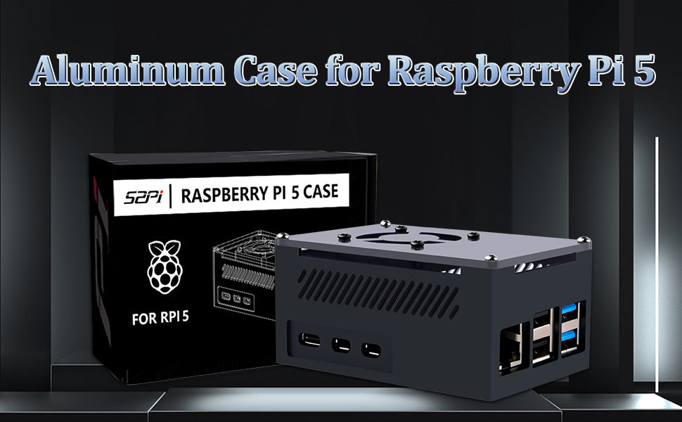 Aluminum Case Black Brick Enlosure With Cooling Fan Heatsink for Raspb –  52Pi Store