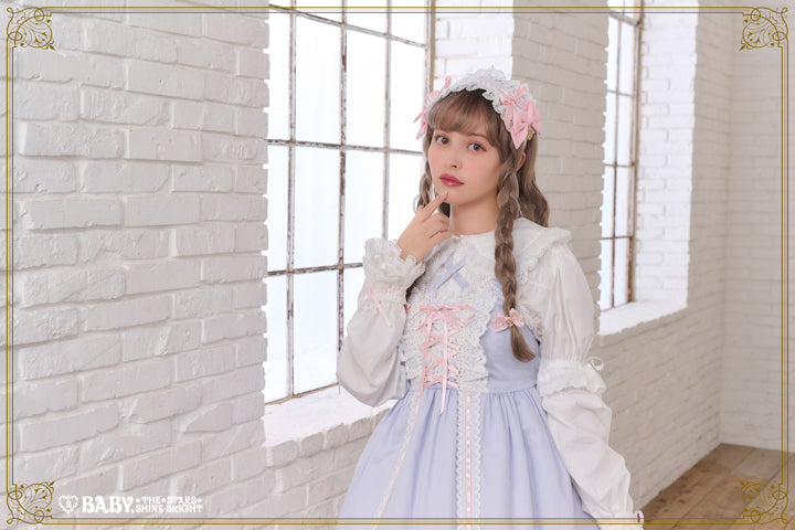 新品♡ ベイビー♡ プリンセスドロップヘッドドレス♡ ピンク♡ シロ 