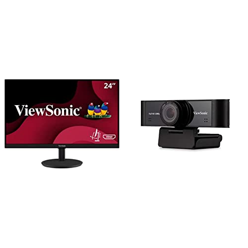 ViewSonic VA2447-MHJ 24 Inch Full HD 1080p Monitor with ViewSonic VB-CAM-001 Full HD ViewSonic