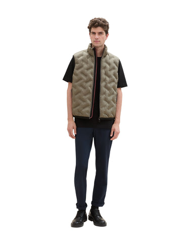Tom Tailor Herren hybrid Weste grün