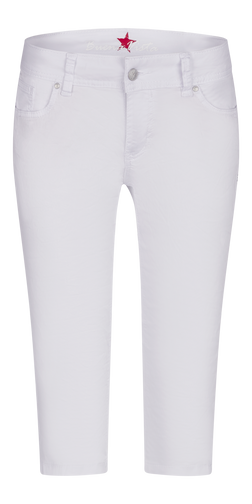 Buena Vista Damen Capri-Jeans Malibu-Zip weiß