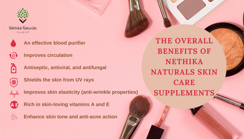 benefits of Nethika naturals skin care supplements