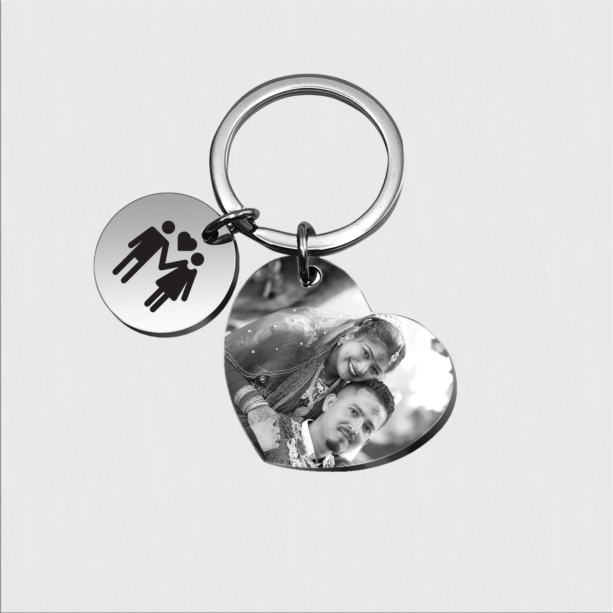 Personalized Engraved Heart Keychain