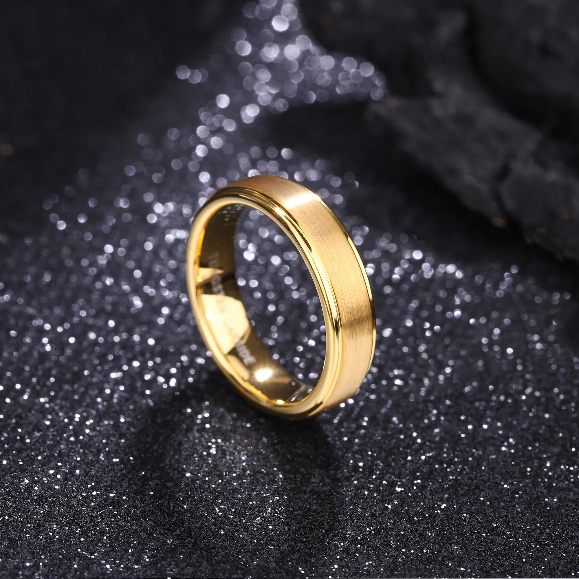 Elegant Gold Tungsten Wedding Band for Men And Women