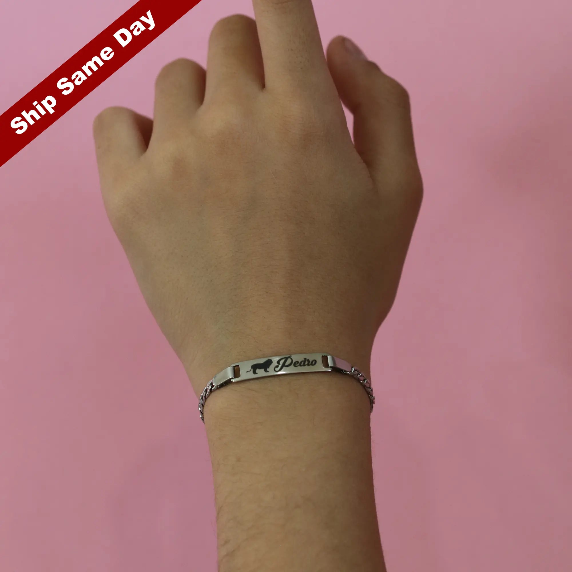 Engraved Silver Cuff Bracelet