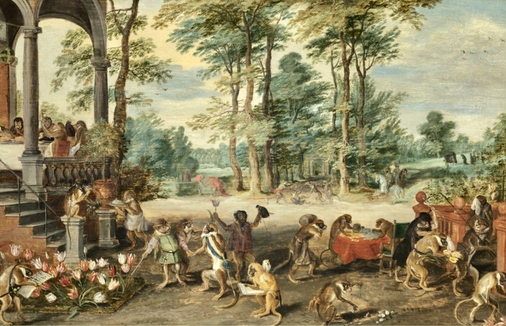 Peinture huile de Jan Brueghel le Jeune, « Satire de la tulipomanie », vers 1640. Crédits: Musée Franz Hals