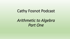 fosnot algebra podcast