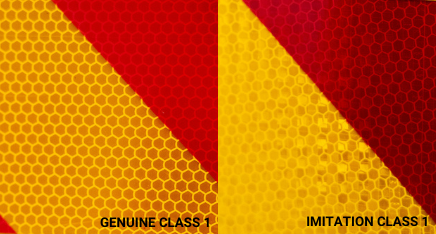Genuine vs Imitation Class 1 (Class 400) Reflective Material