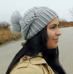 Estelle Bulky Pattern-Eventide Slouch Hat