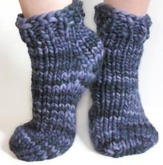 Super-Bulky Toe-Up Socks for Magic Loop