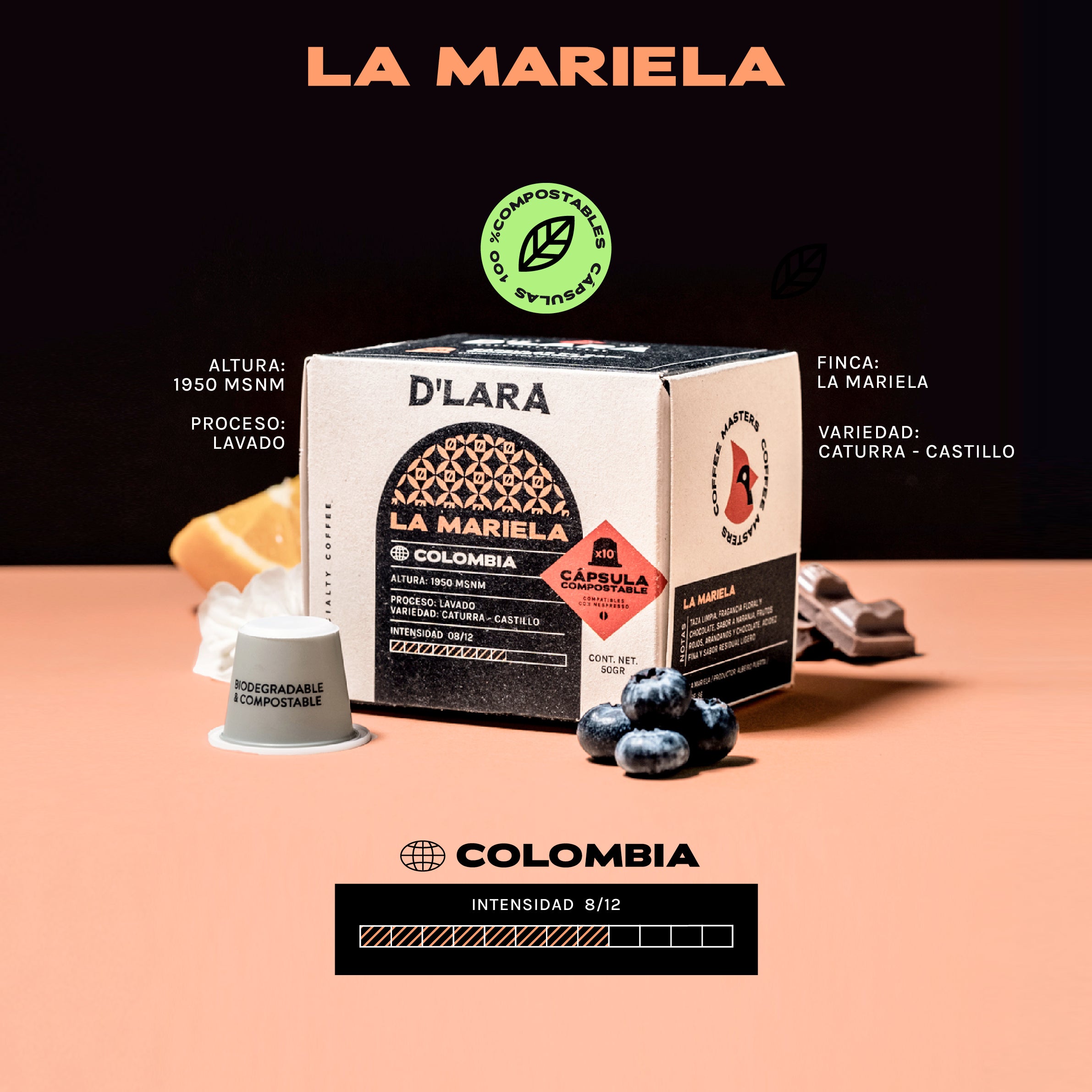 10 Cápsulas para Nespresso - La - Colombia - Café D'Lara