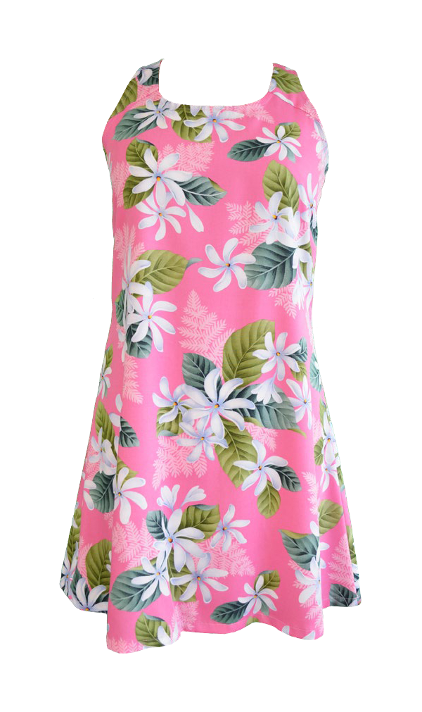 Ladies Hawaiian A Line Back Cutout Dress in Pink – Paradise Clothing Co