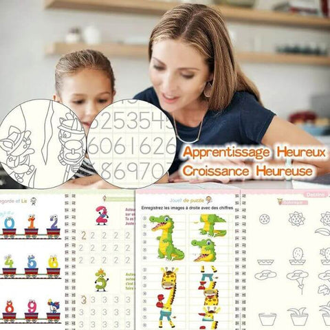 Cahier d'écriture magique réutilisable pour enfant