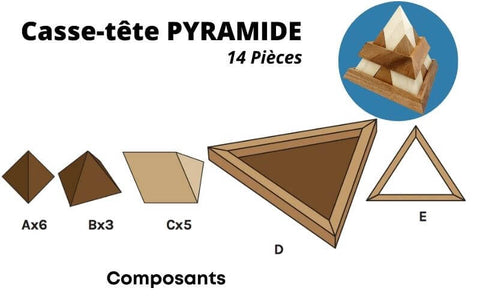 Casse-Tête Chinois en Bois 5 Pièces