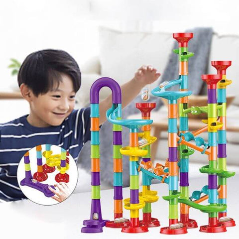 jeux de construction circuit a bille jeux éducatifs jouet enfant bloc de construction
