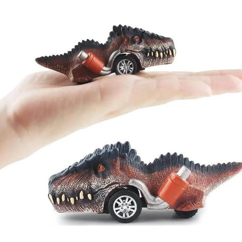 petite voiture papa et son fils qui joue avec ses petite voiture dinosaure jouet circuit dinosaure