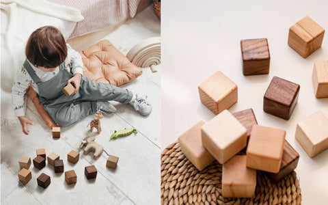 cube en bois jouets en bois jeu de construction en bois pour les enfants