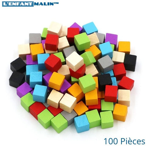 Jeu de construction cubes colorés 100 pièces