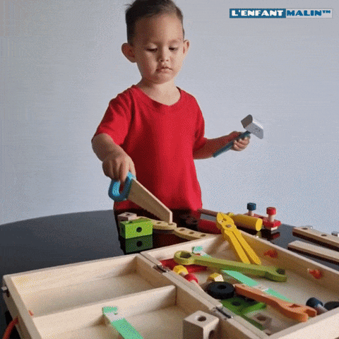 malette bricolage jouets en bois enfant outils en bois jouet d'imitation