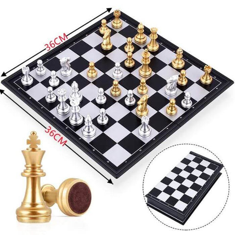 magnifique jeu d'échecs magnétique jeu de société adulte jeu d'echec en bois transportable boutique l'enfant malin pour idée-cadeau