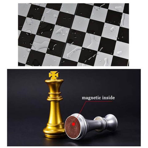 magnifique jeu d'échecs magnétique jeu de société adulte jeu d'echec en bois transportable boutique l'enfant malin pour idée-cadeau
