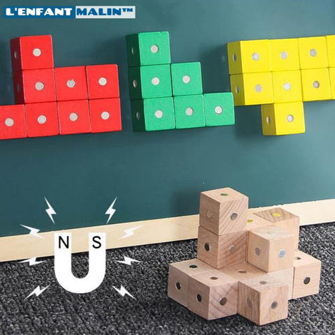 Bloc de construction magnétique - Cube magnétique pour enfant – L