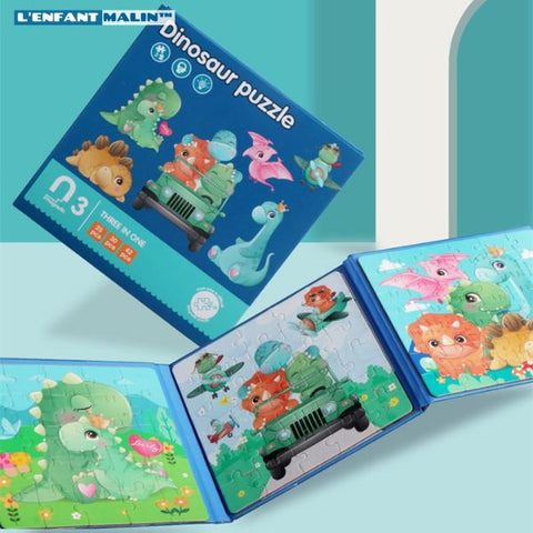 Puzzle enfant - Jeu magnetique livret transportable pour enfant – L'Enfant  Malin