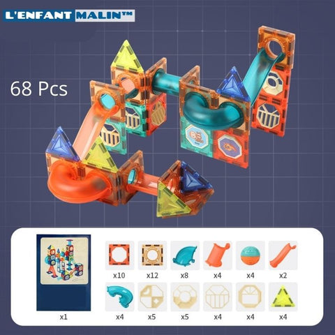 jeu de construction magnétique très coloré pour les enfants à partir de 4 ans  jeu aimanté de l'enfant malin boutique