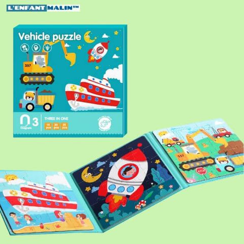 Puzzle 5 ans - Puzzle magnétique en livret transportable pour