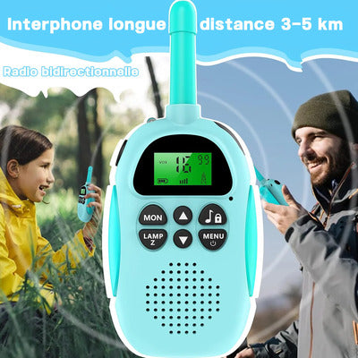 communication claire à longue portée entre enfant et parent avec talkie walkie enfant