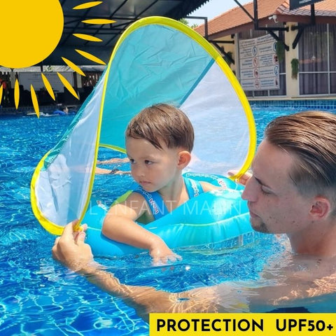 Bouée enfant avec ombrelle pour piscine et plage - Bouée pour bébé