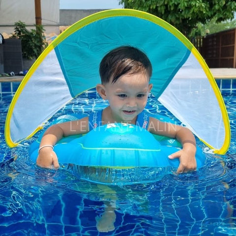 Bouée enfant avec ombrelle pour piscine et plage - Bouée pour bébé – L' Enfant Malin