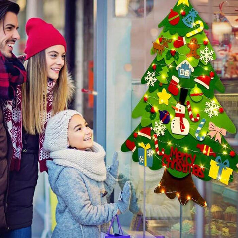 sapin de noël en feutrine pour les enfants décoration et jeux éducatifs